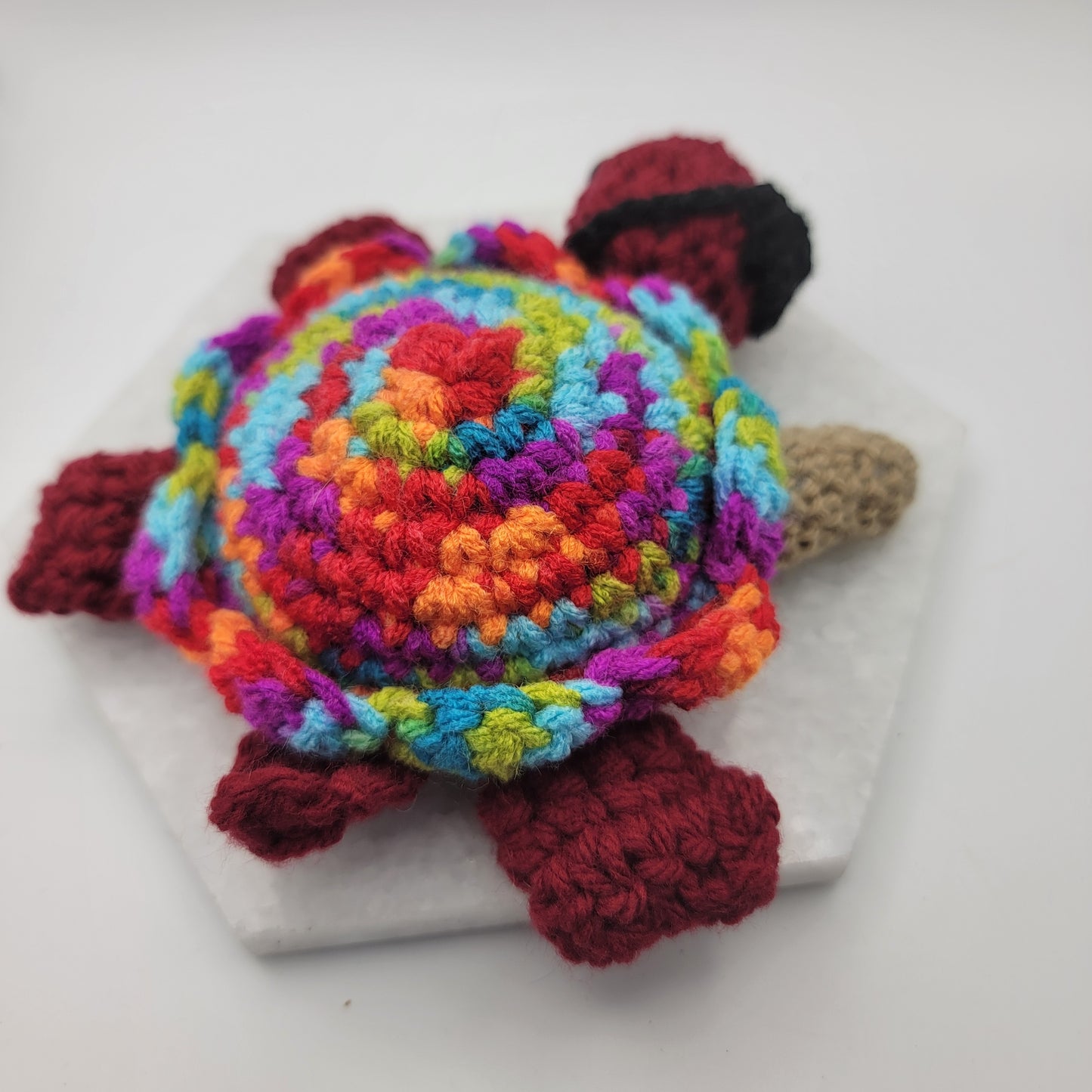 Hand Crocheted Turtle Red Peg Leg Pirate