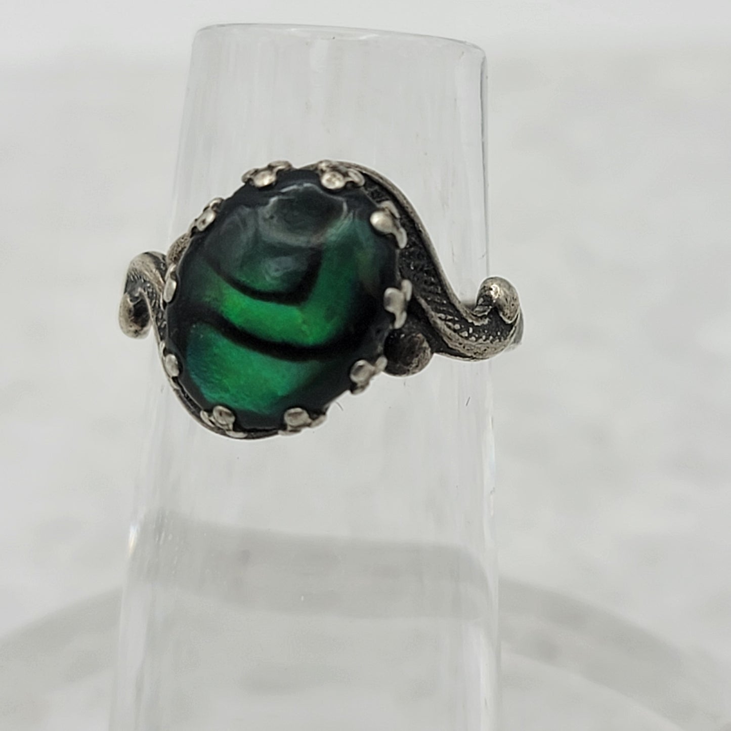 925 Sterling Silver Pau Abalone Ring