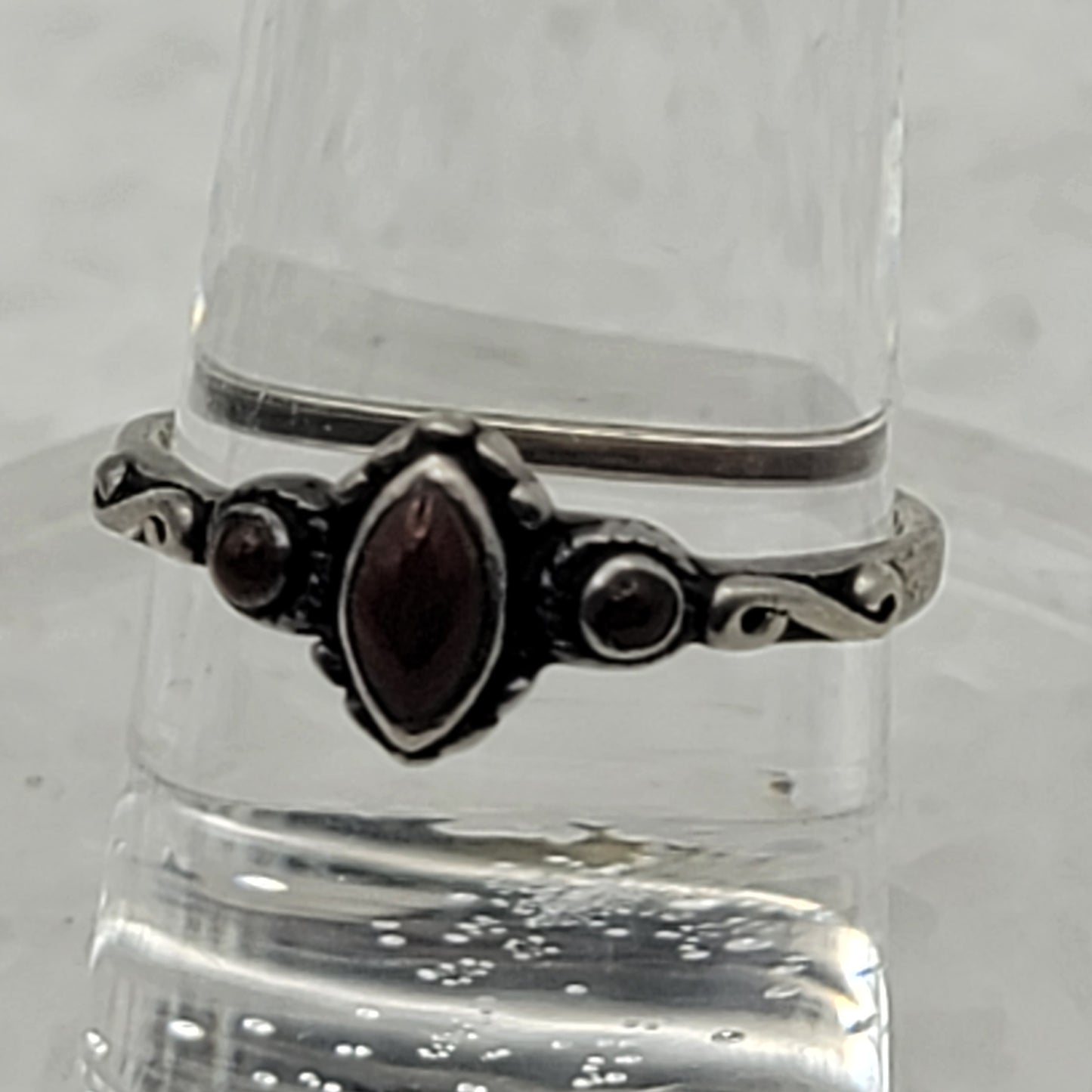 925 Sterling Silver Garnet Ring