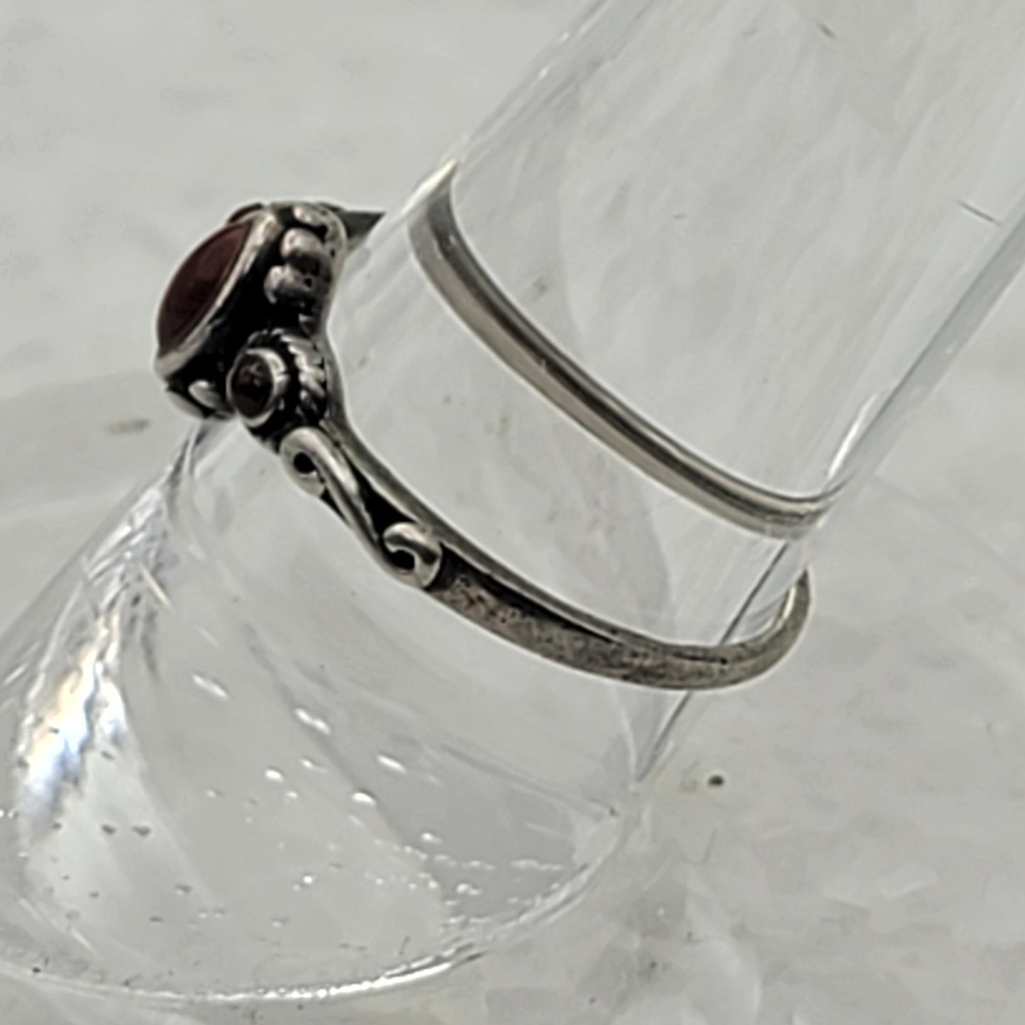 925 Sterling Silver Garnet Ring