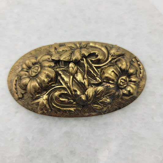 Art Nouveau Brass Brooch