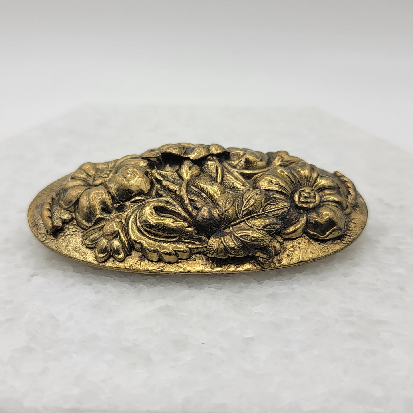 Art Nouveau Brass Brooch