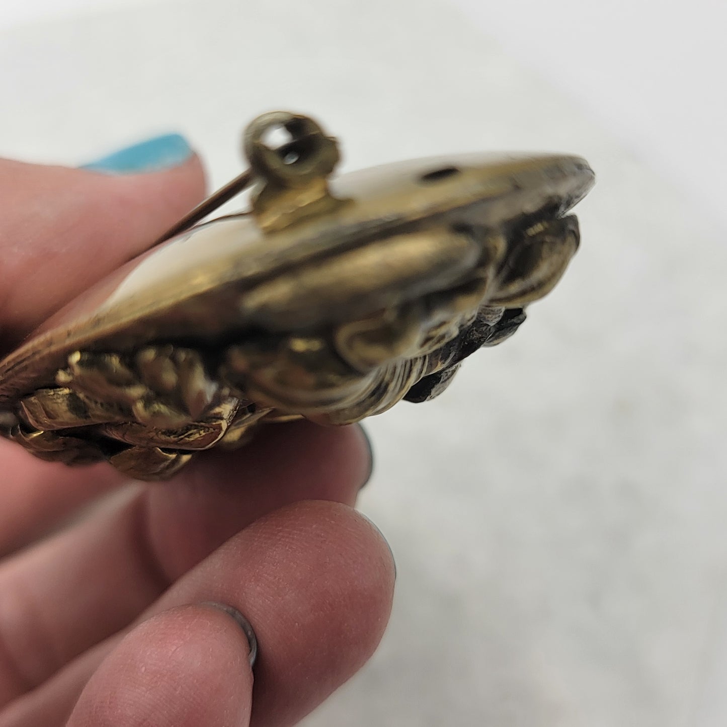 Art Nouveau Brass Brooch