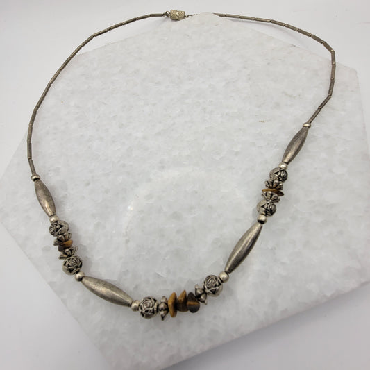 Liquid Silver Tigers Eye Necklace