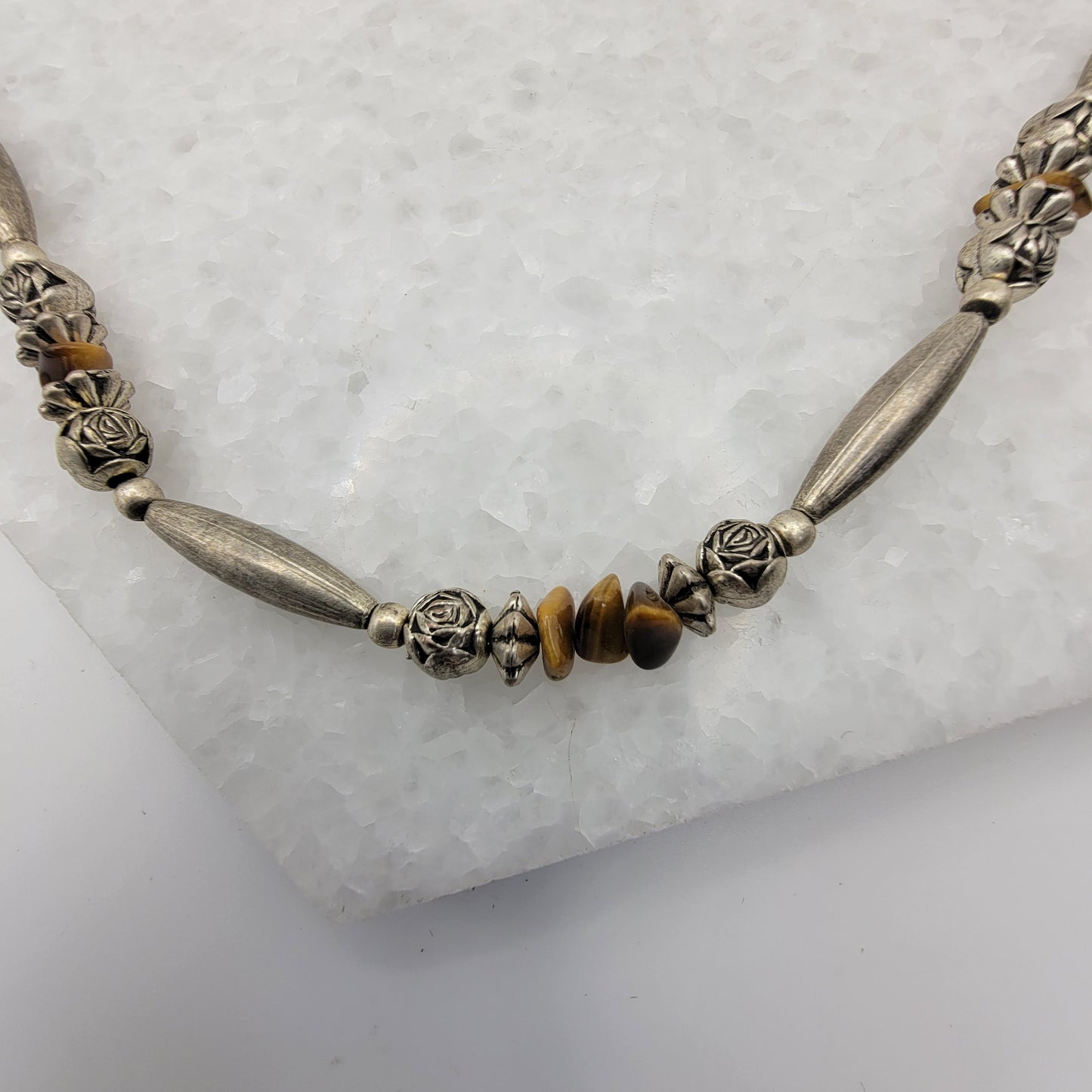 Liquid Silver Tigers Eye Necklace