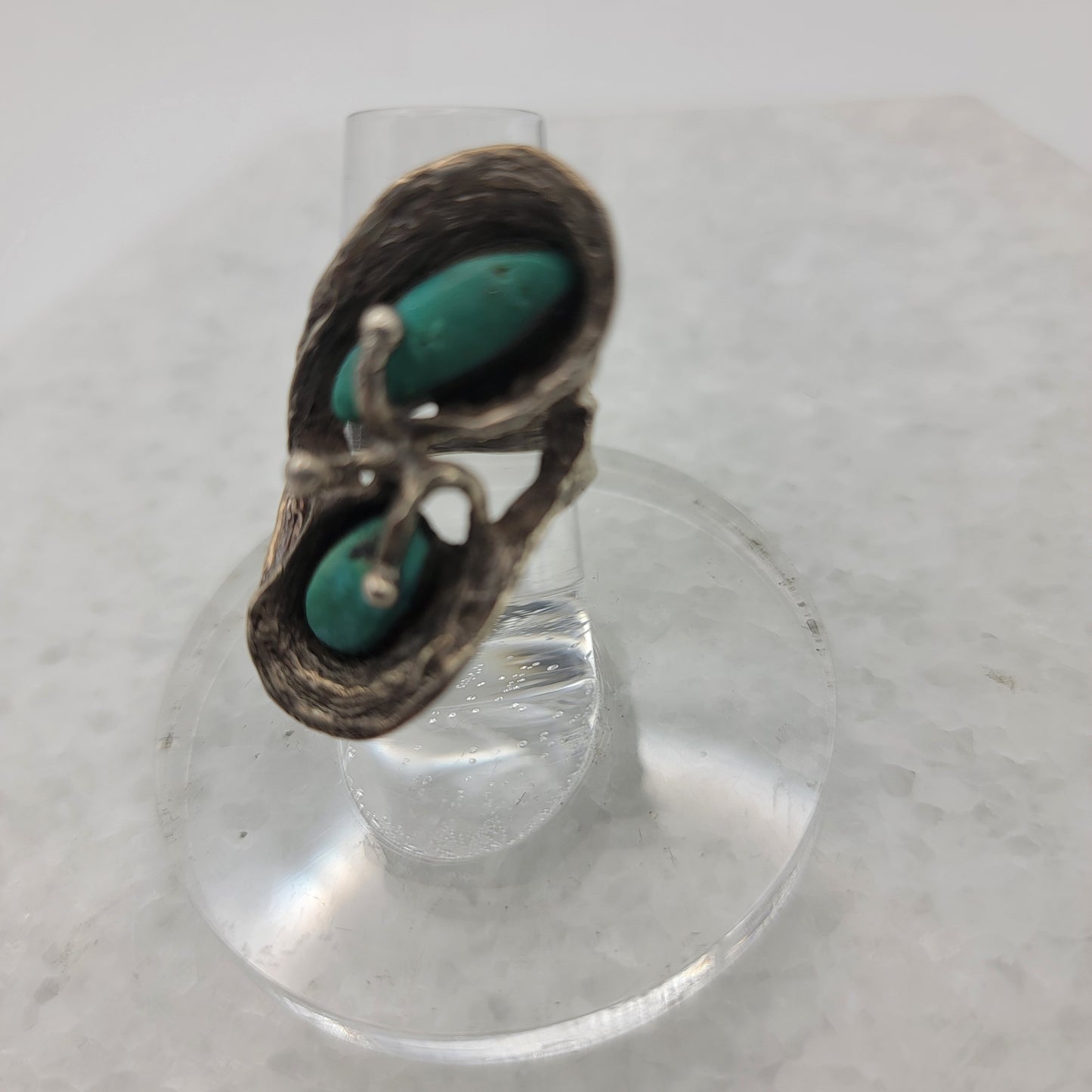 Old Pawn Sterling Turquoise Ring 4