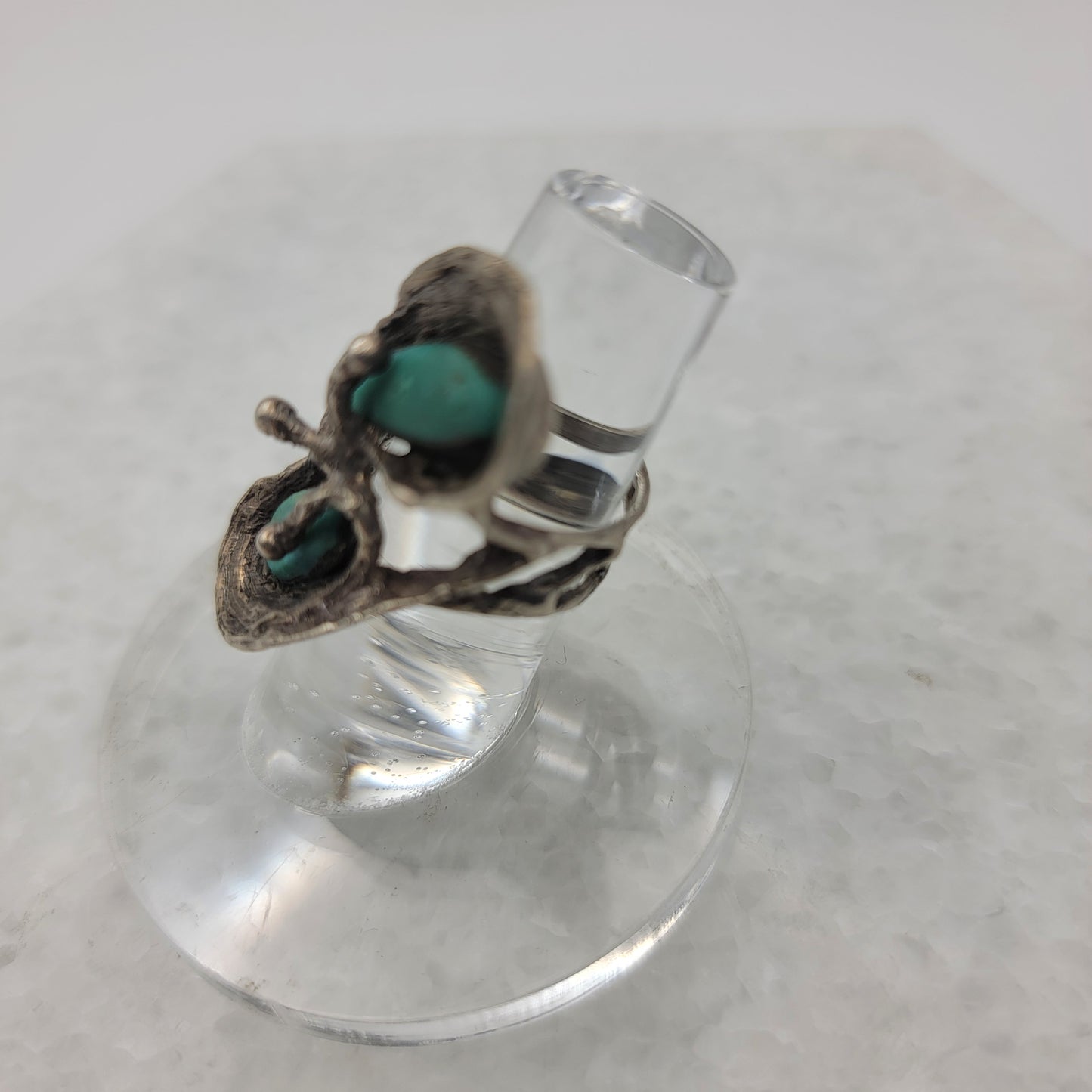 Old Pawn Sterling Turquoise Ring 4