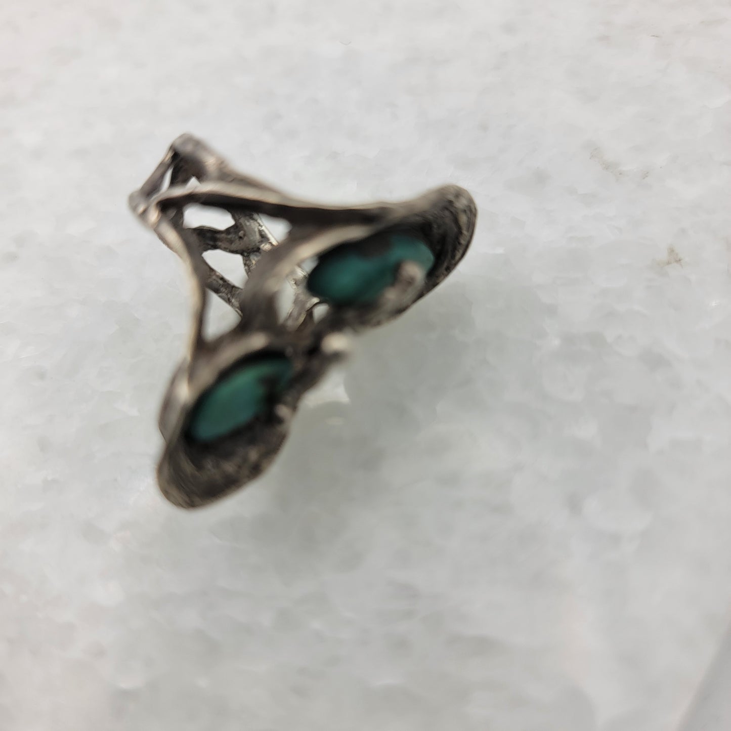 Old Pawn Sterling Turquoise Ring 4