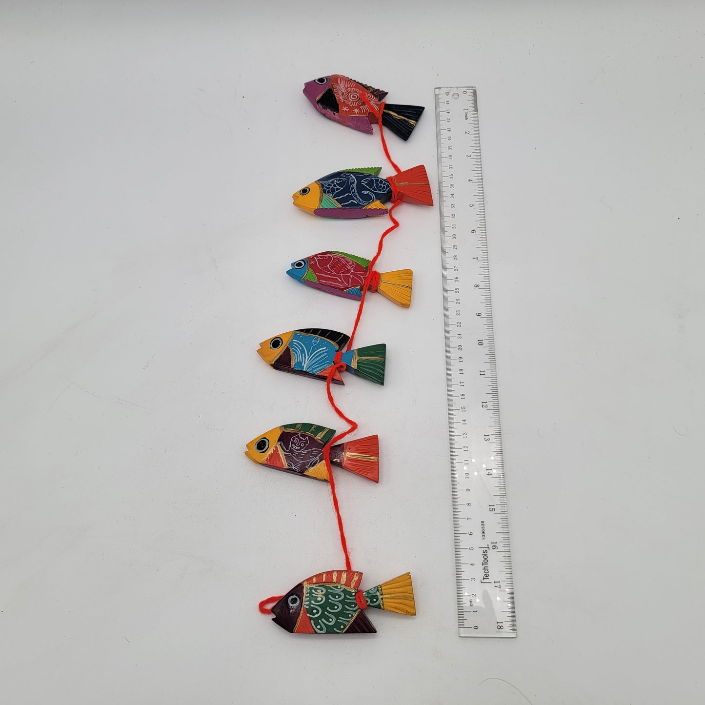 Mexican Folk Art Wood Fish on String