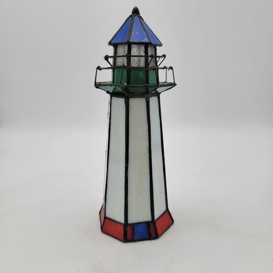 Stained Glass Lighthouse Light  - No bulb