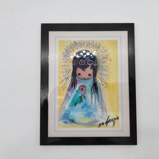 DeGrazia Print on Board "Little Turquoise Madonna"