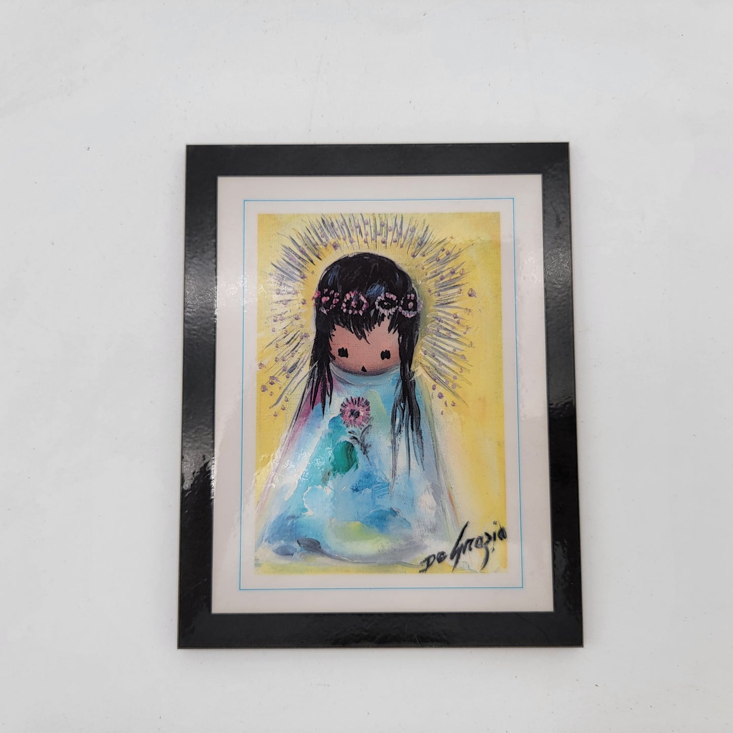 DeGrazia Print on Board "Little Turquoise Madonna"