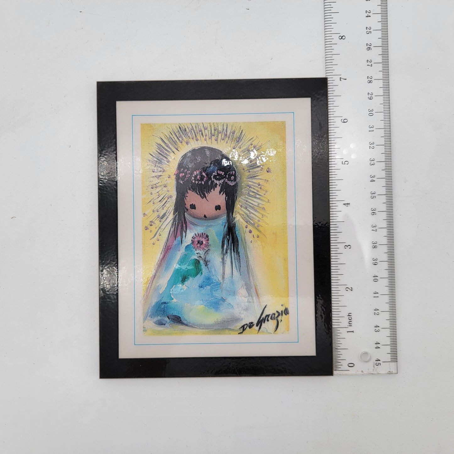 DeGrazia Print on Board "Little Turquoise Madonna"