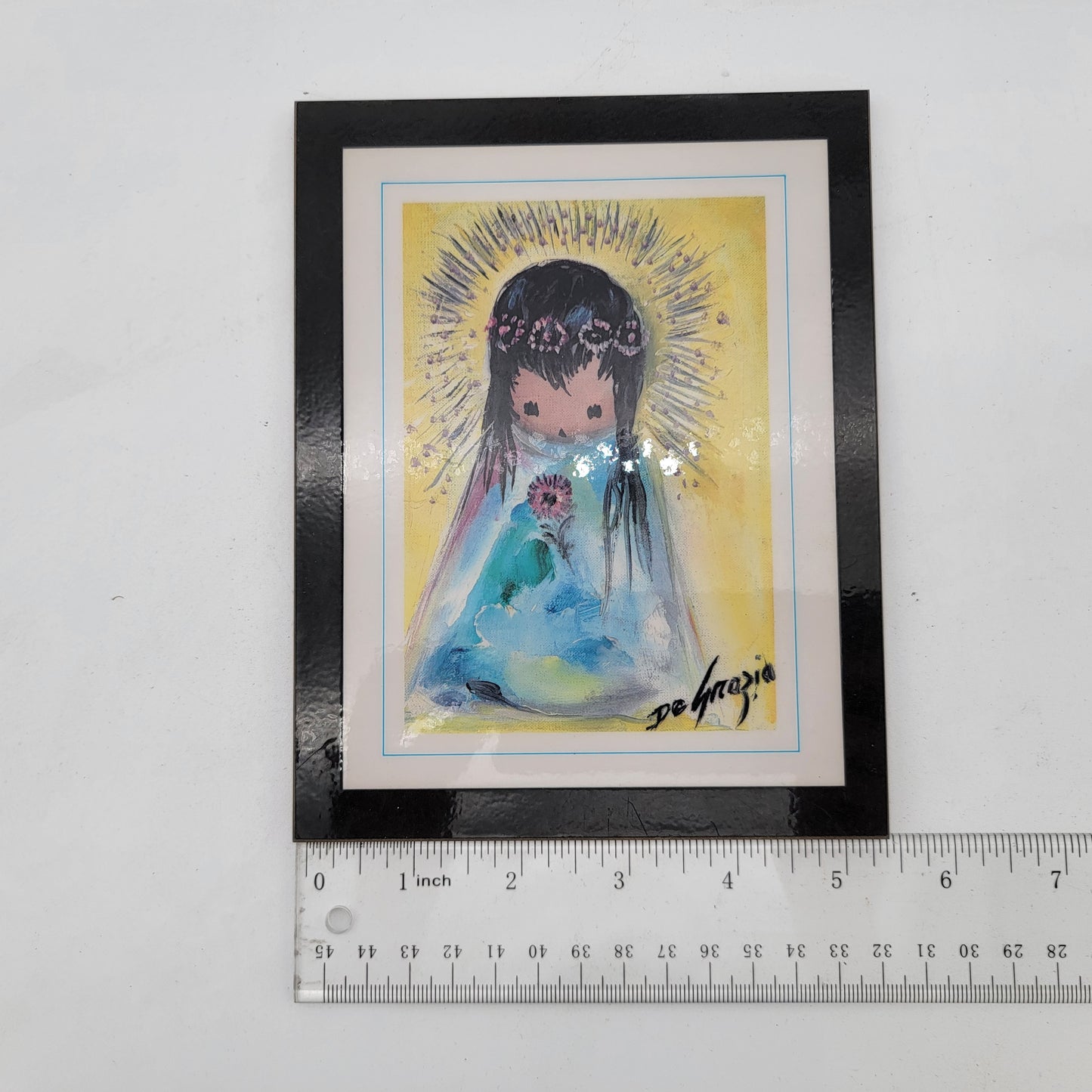 DeGrazia Print on Board "Little Turquoise Madonna"