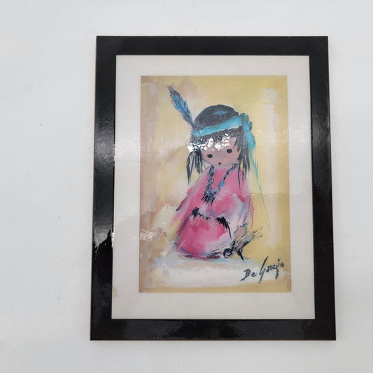 DeGrazia Print on Board "Love Me"