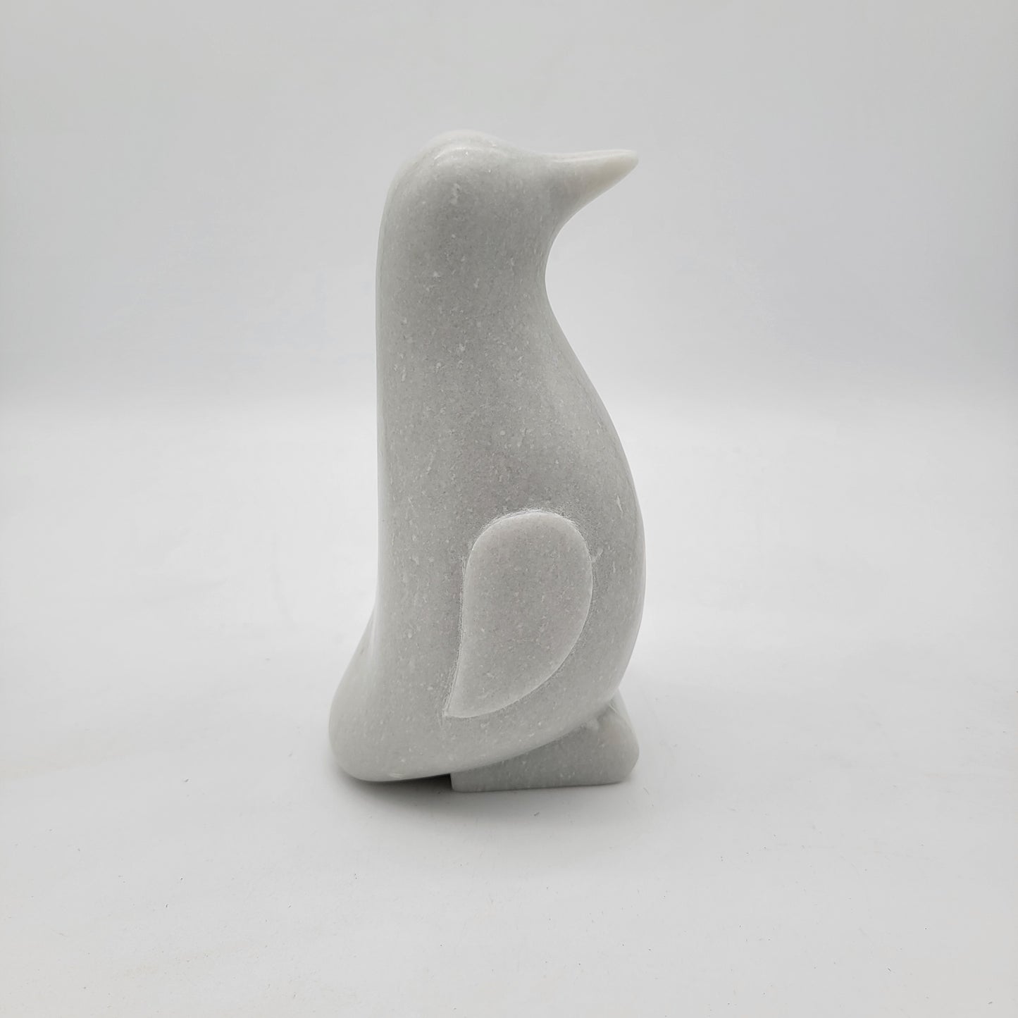 Carved Marble Penguin 8"