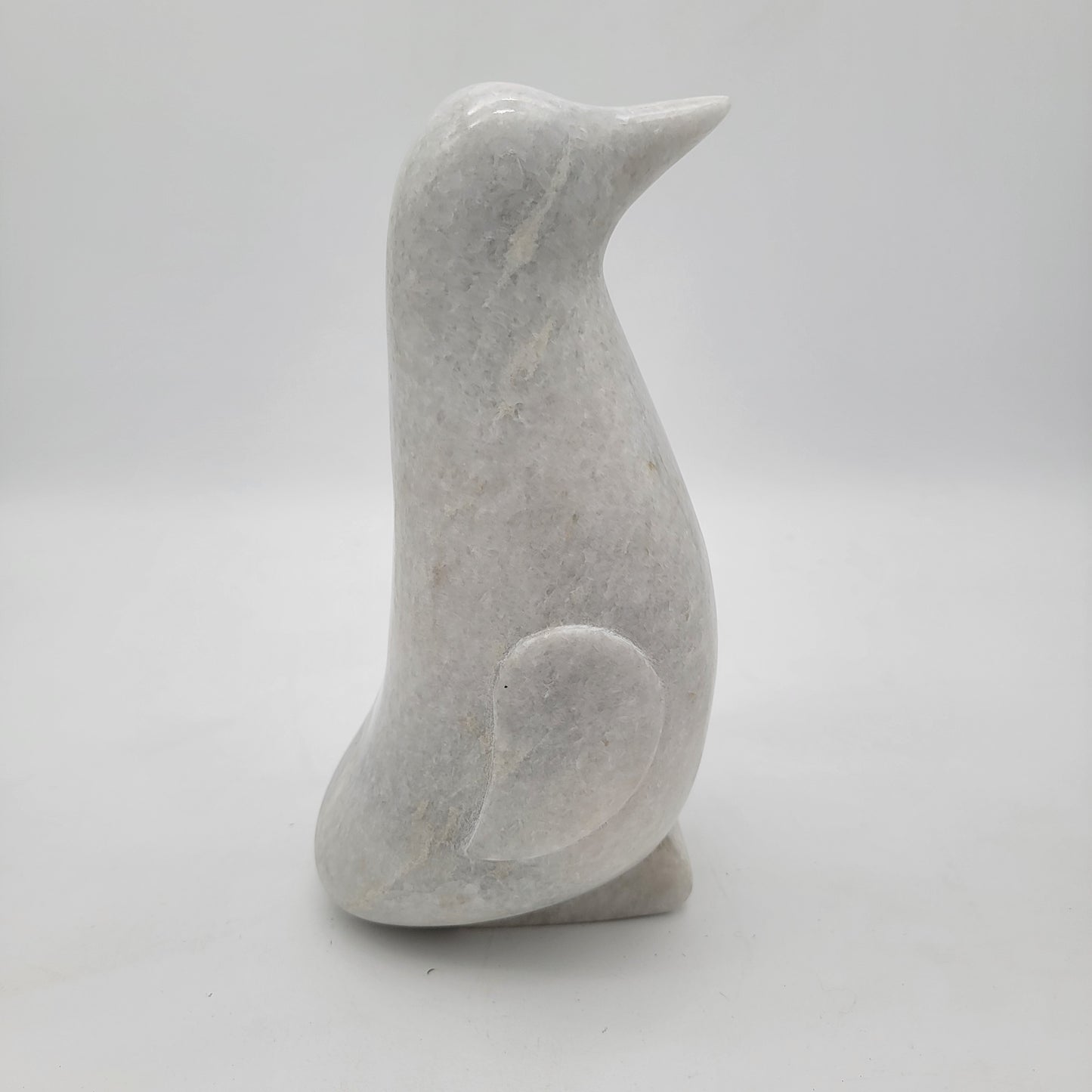 Carved Marble Penguin 10"