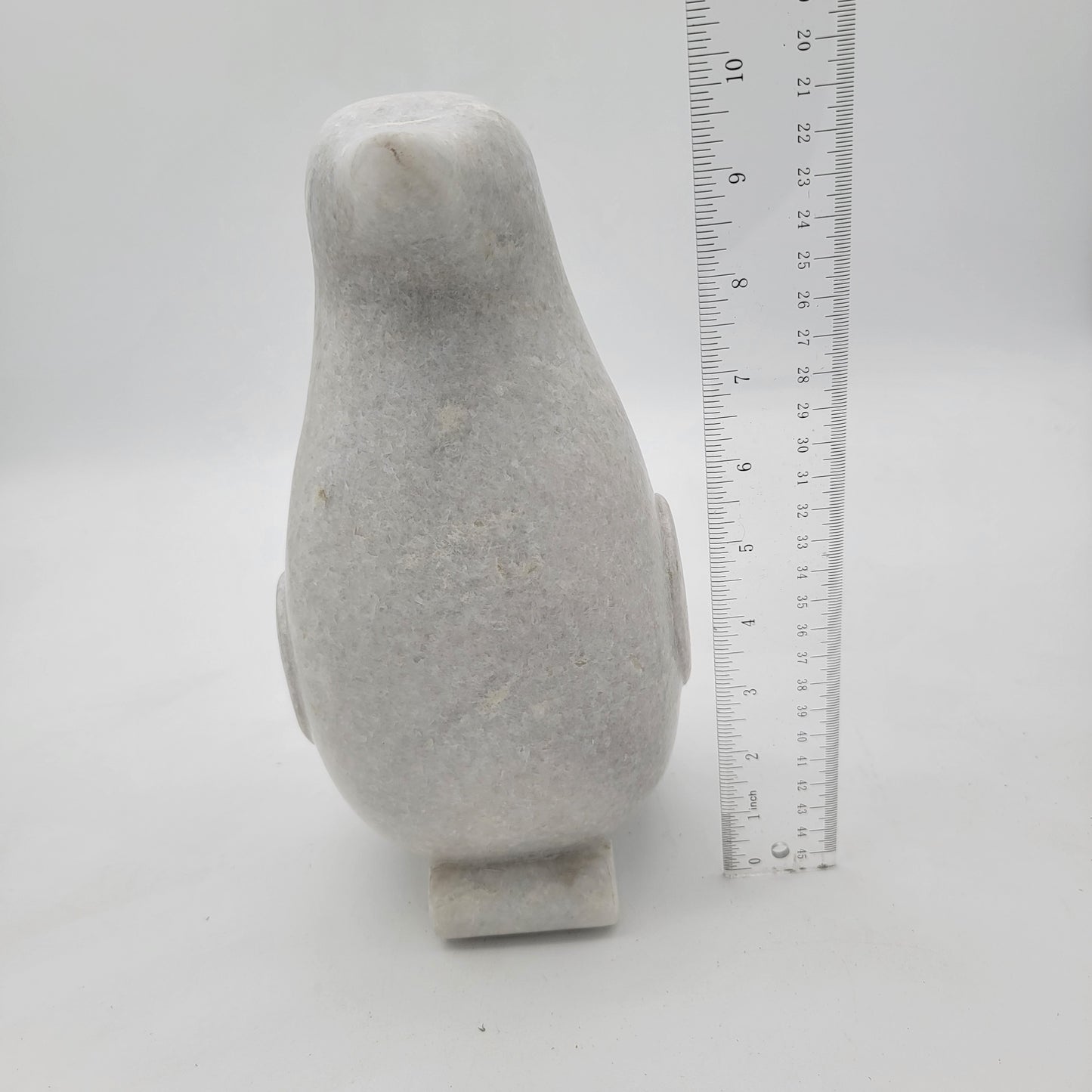 Carved Marble Penguin 10"