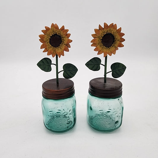 Pair of Sunflower Jars