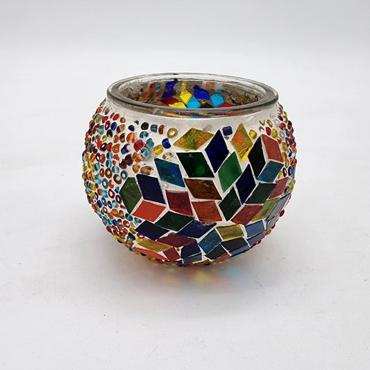 Mosaic Glass Votive Candle Holder