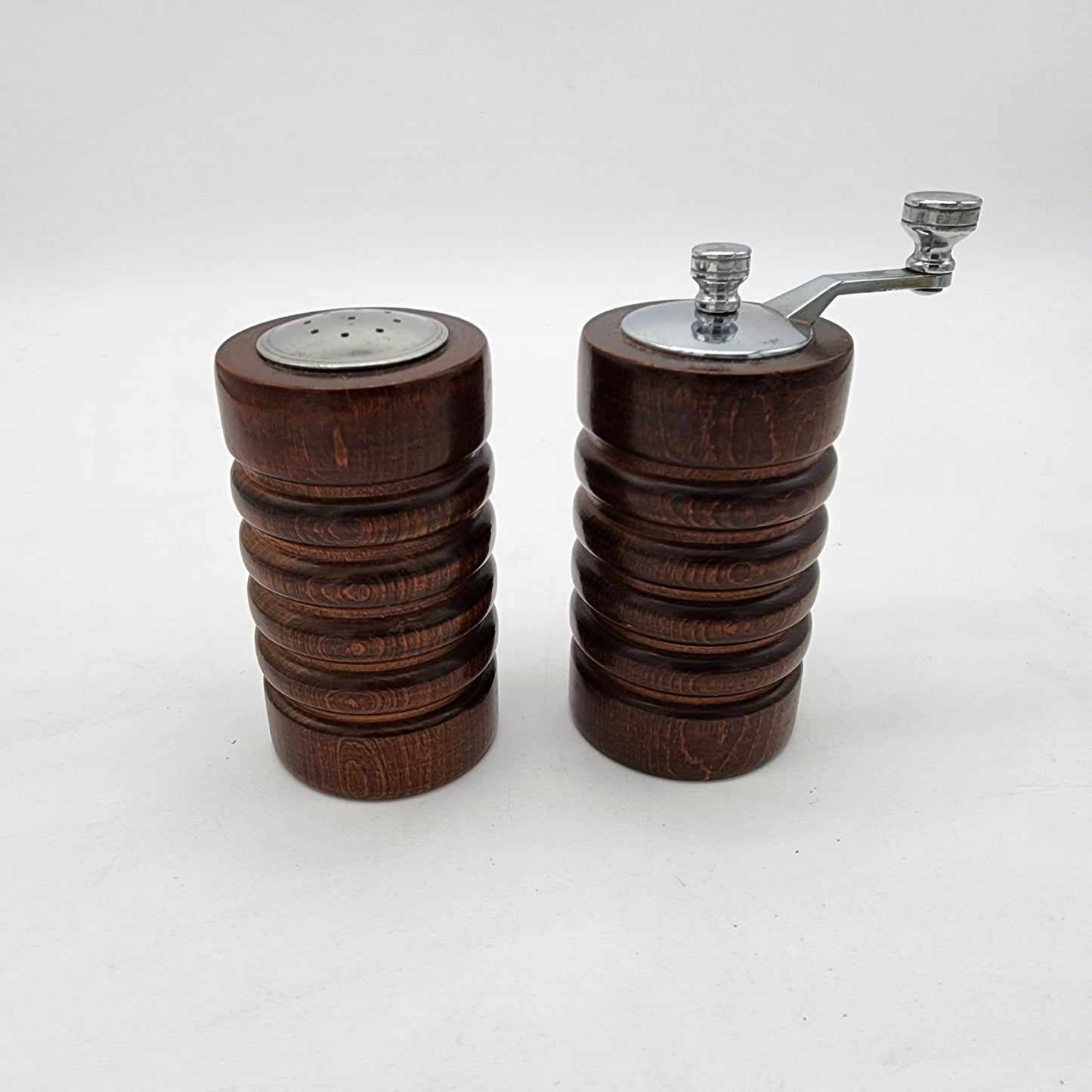 Vintage Leeds Salt and Pepper Grinder in Holder