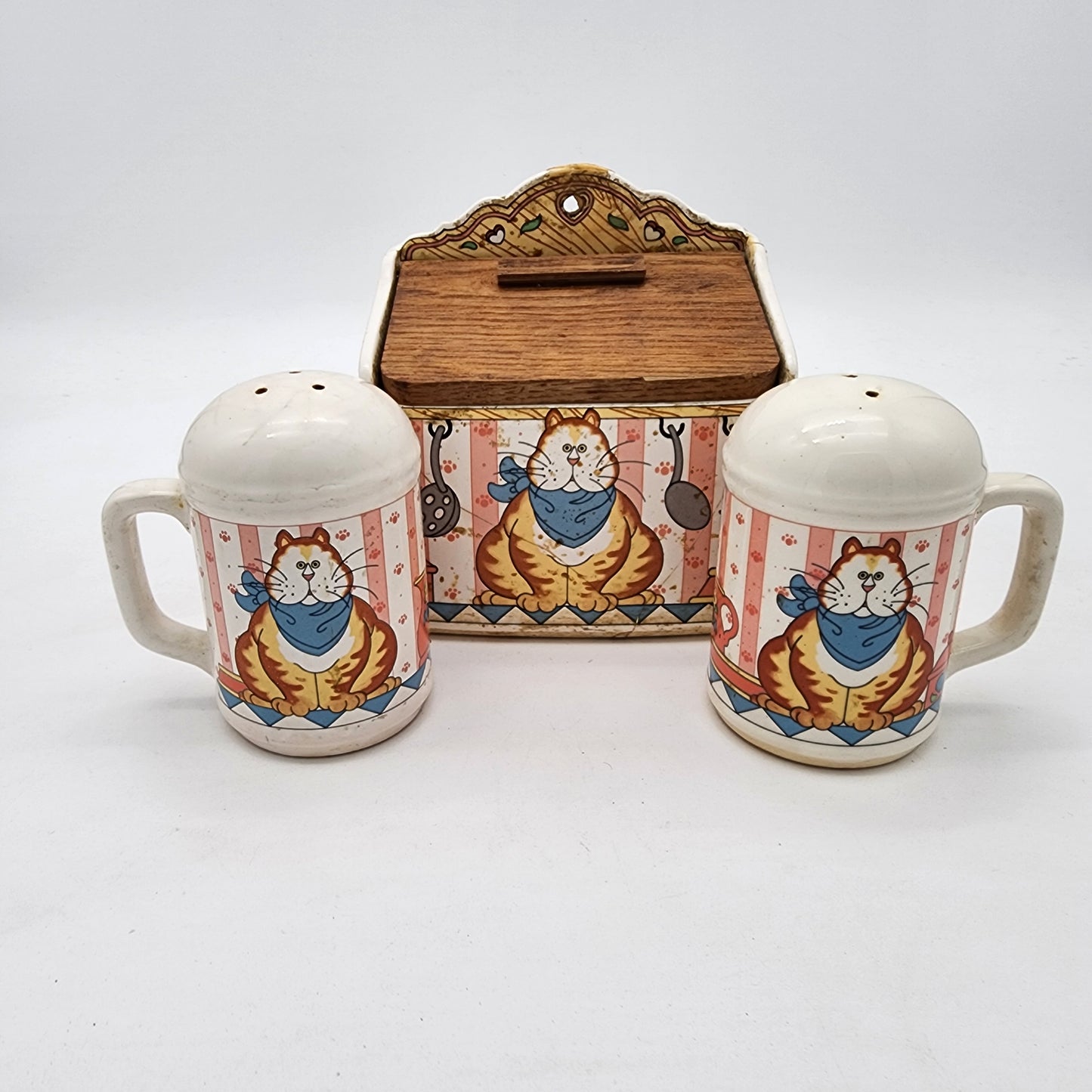 Lisa Berrett Fat Cat Shaker Set - Napkin Holder as Found