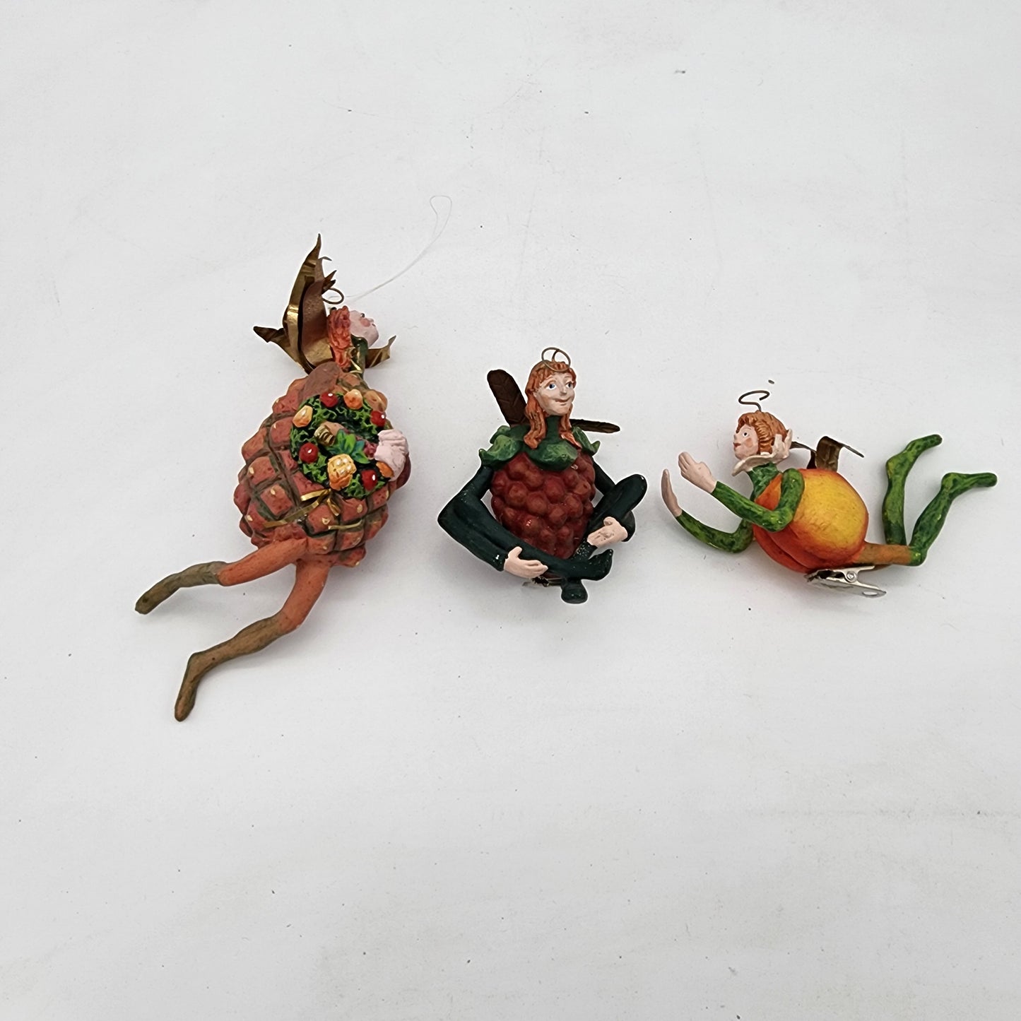 Vintage Dept 56 Tutti Fruitti Ornaments Set of 3