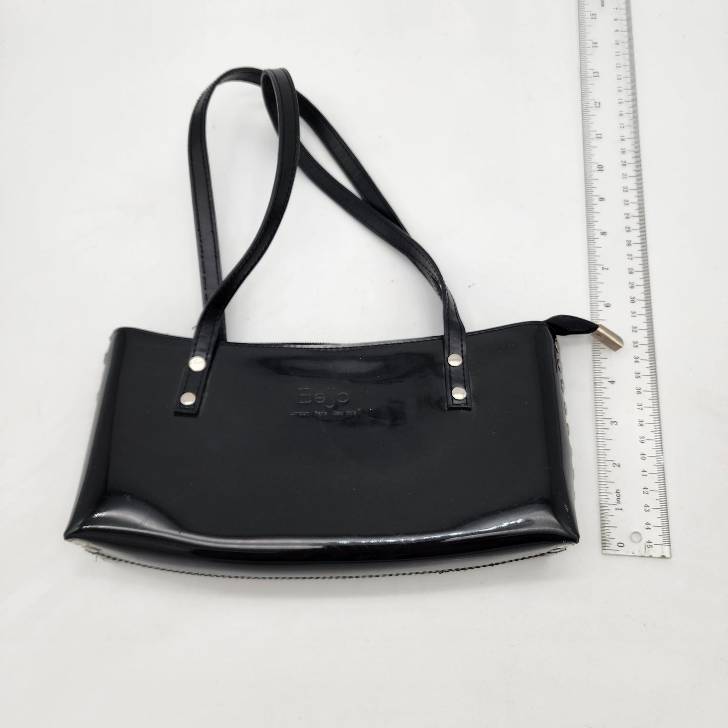 Beijo Black Patent Leather Purse