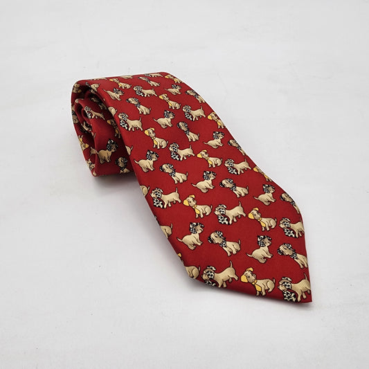 Pierre Dalrey 100% Silk Tie with Dogs