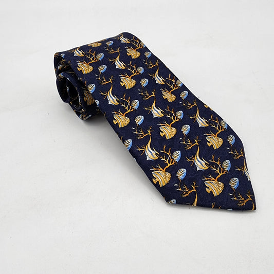 Dormeuil Paris London Silk Tie with Fish