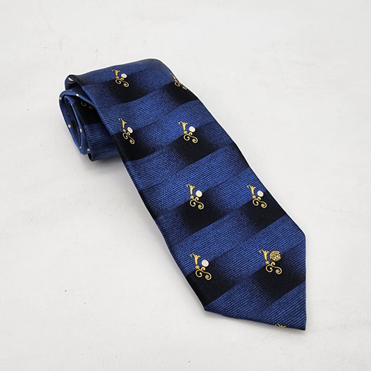 Gianni Versace 100% Silk Tie Blue