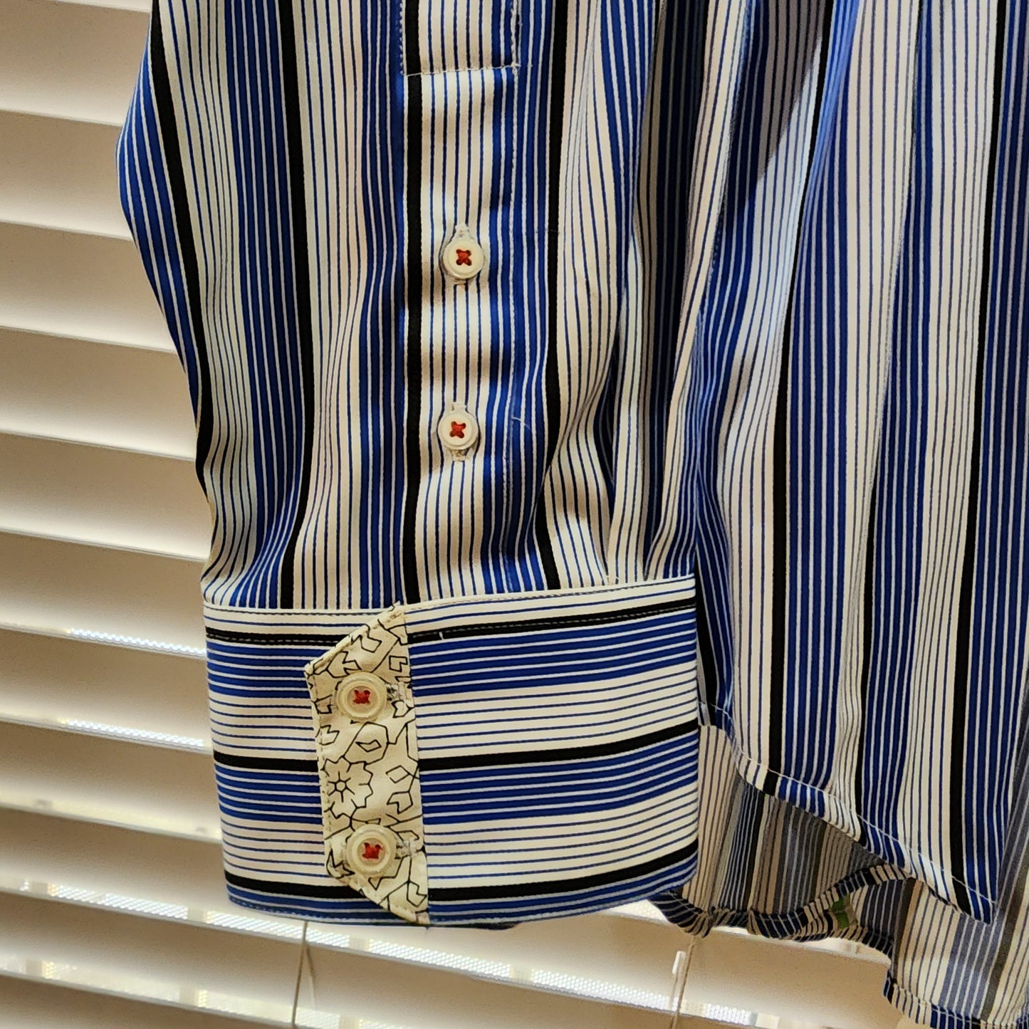 Robert Graham X Long Sleeve Shirt Striped Blue XL