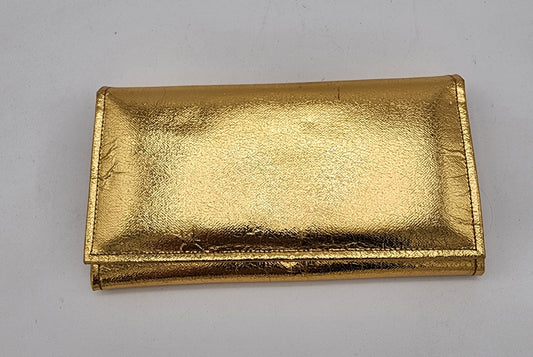 Vintage Mid Century Gold Clutch Wallet