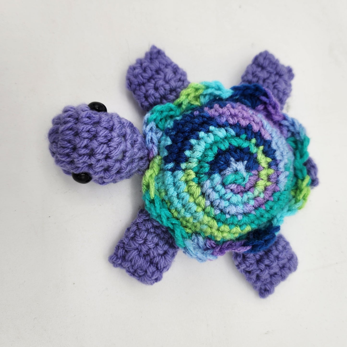 Hand Crocheted Turtle Purple Varigated