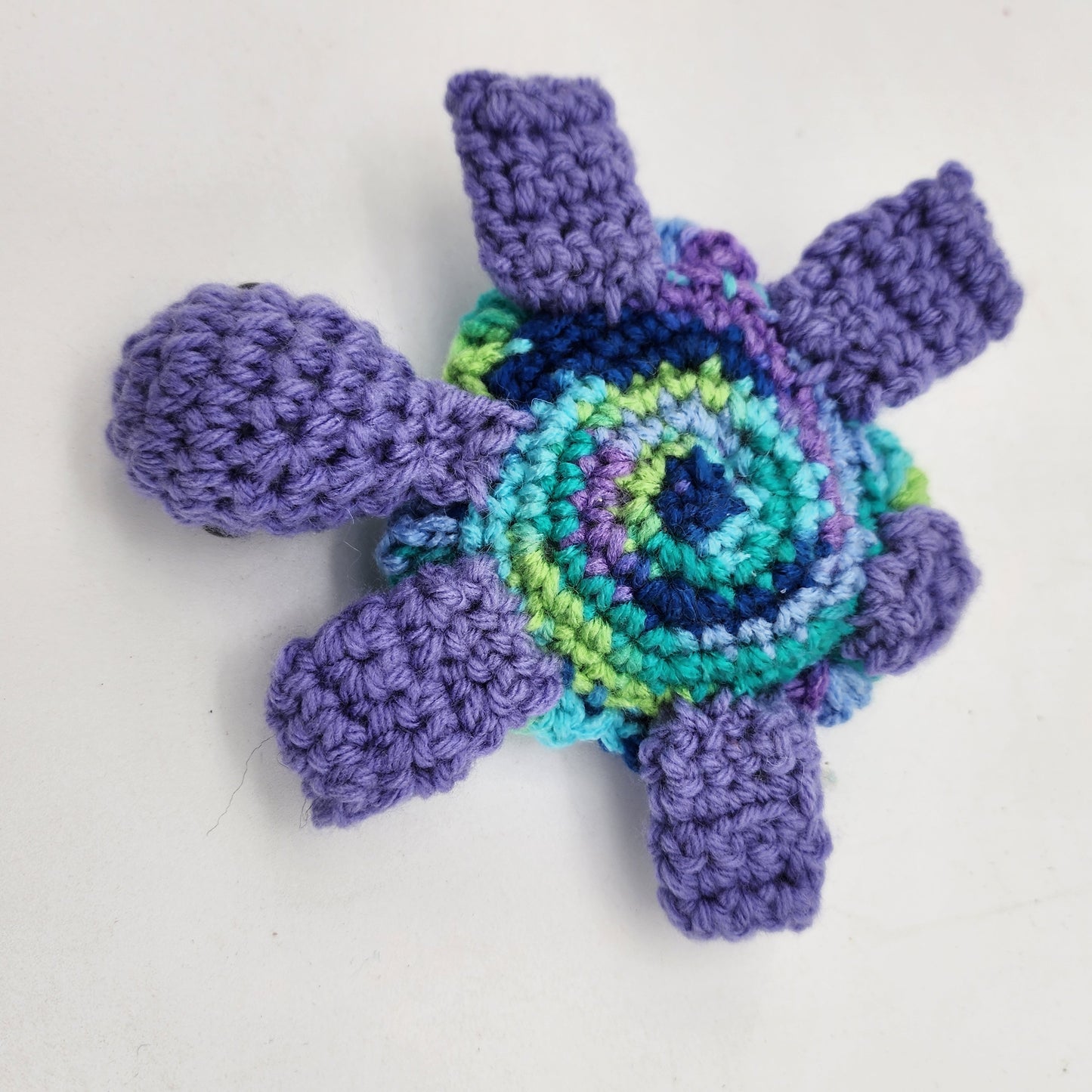 Hand Crocheted Turtle Purple Varigated