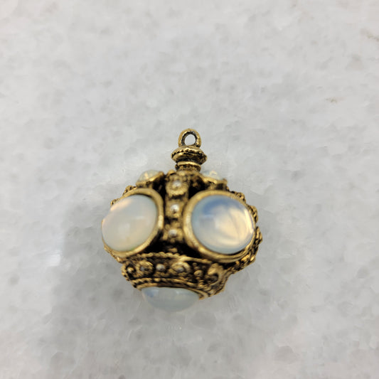 Vintage Vendome Opalite Moonstone Crown Pendant