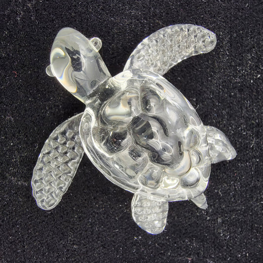 Small Glass Sea Turtle Figure