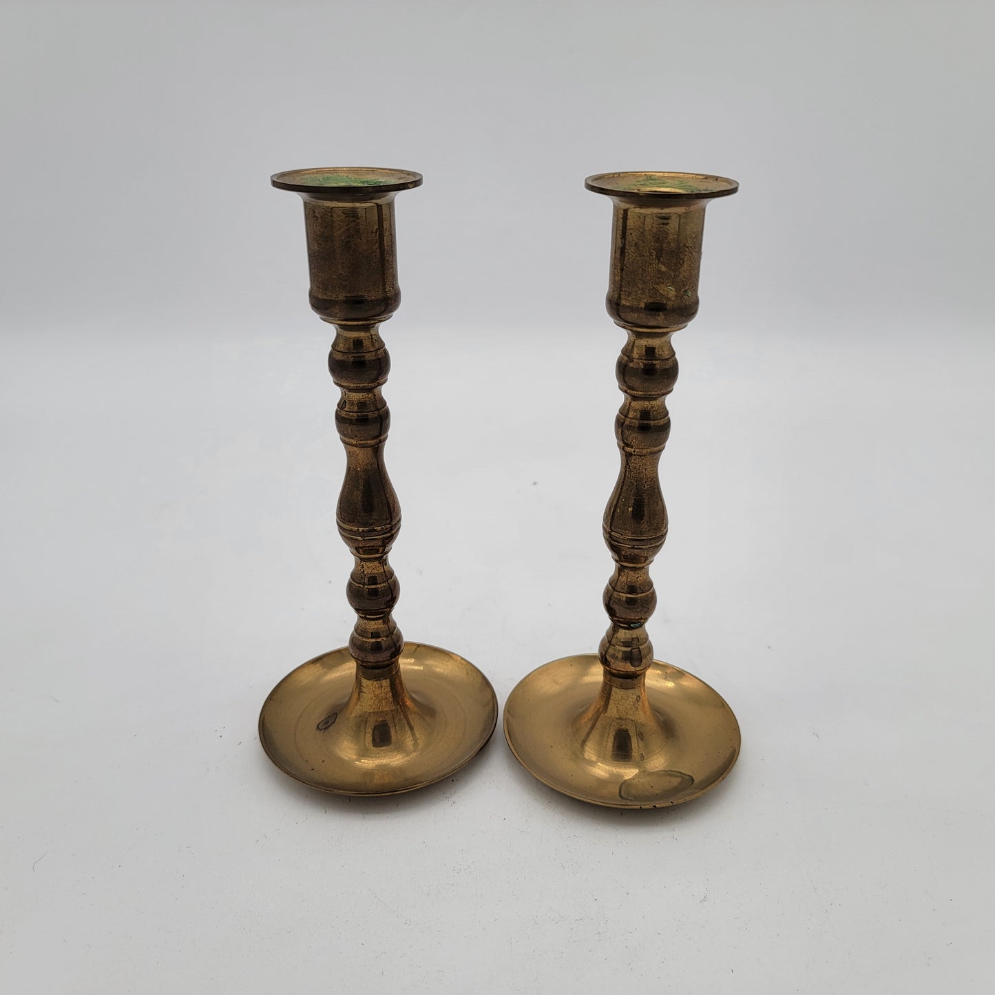 Pair of Brass Candle Holders 7.5"