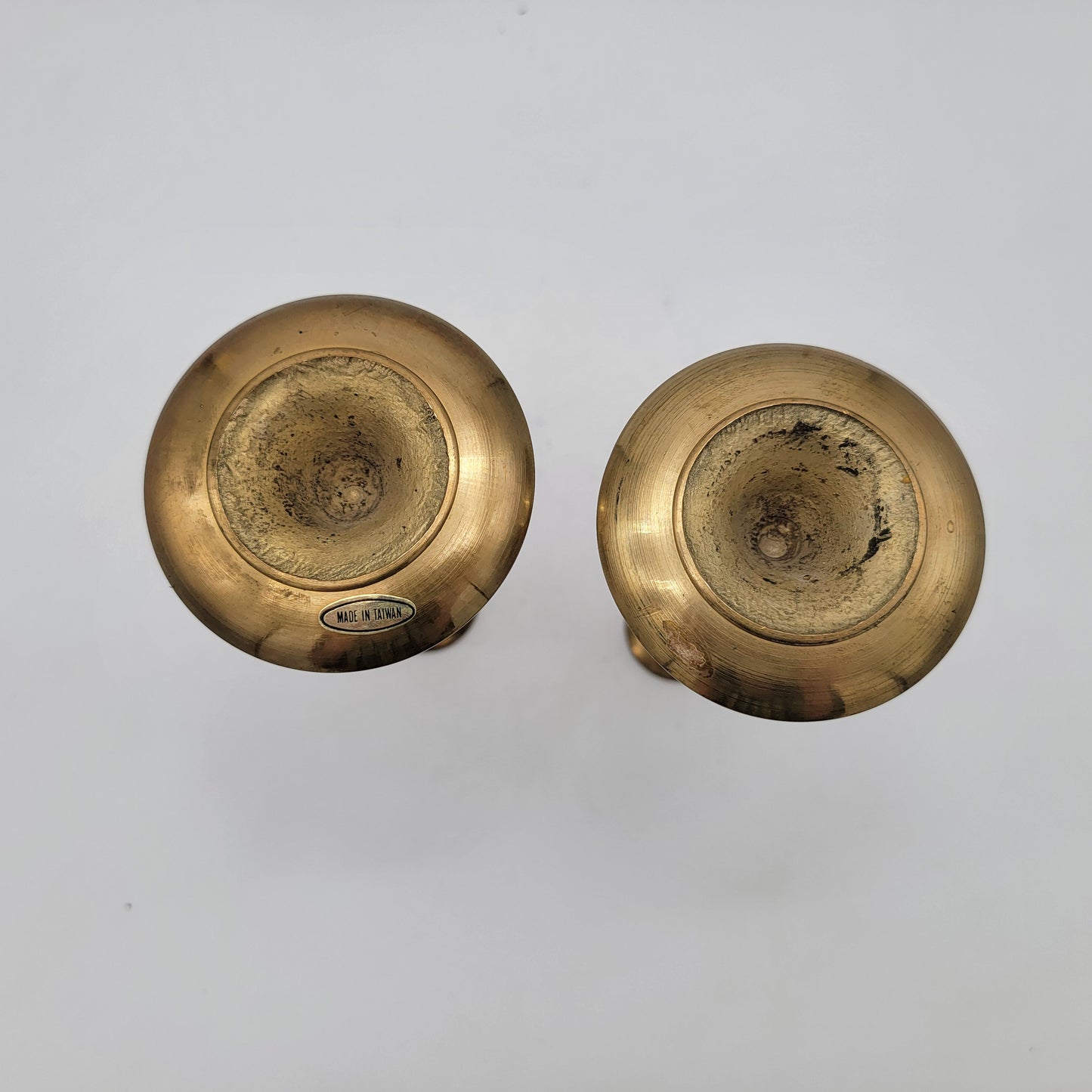 Pair of Brass Candle Holders 7.5"