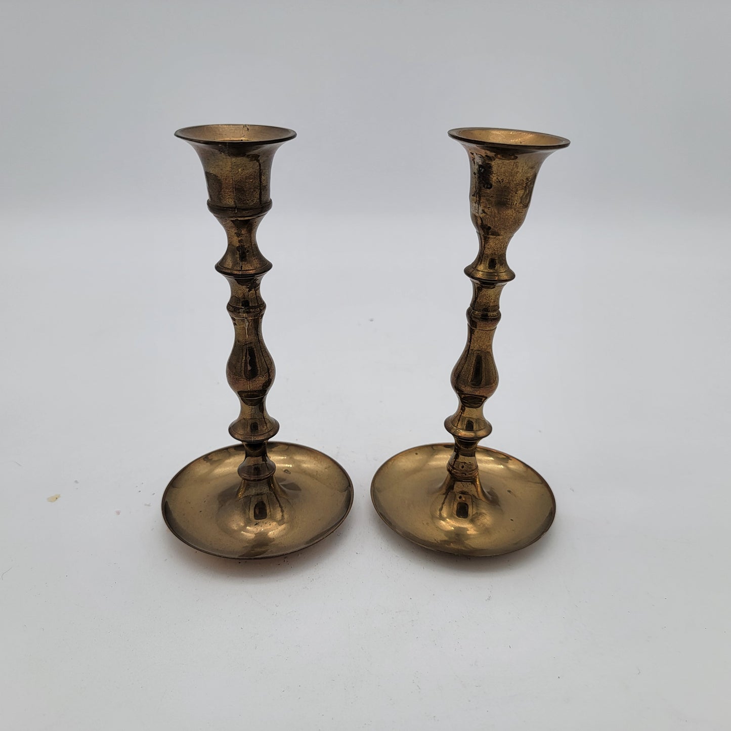 Pair of Brass Candle Holders 6.5"