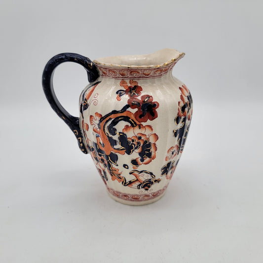 Antique Gaudy Welsh Imari Water Pitcher