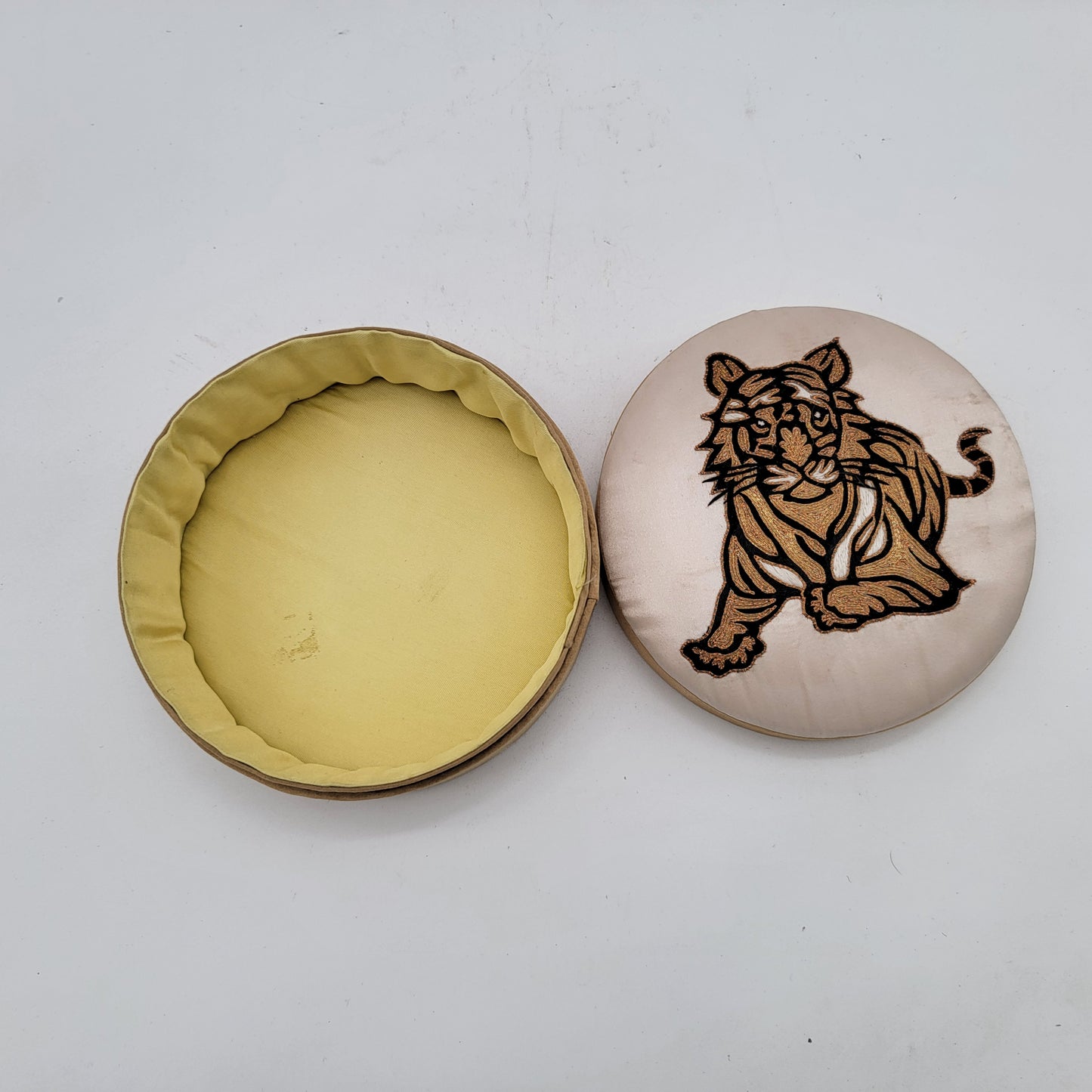 Trinket Box with Tiger Applique