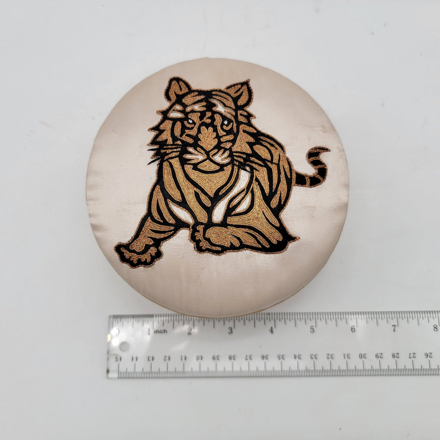 Trinket Box with Tiger Applique