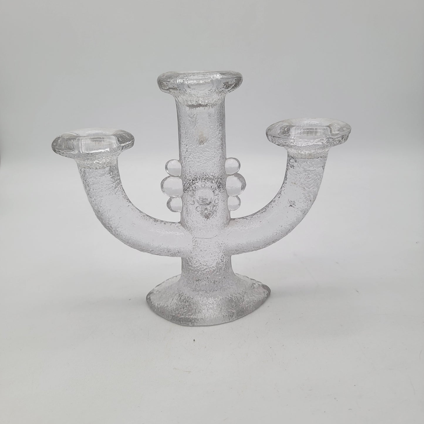 Pukeberg Sweden Glass Candelabra  Staffan Gellerstadt