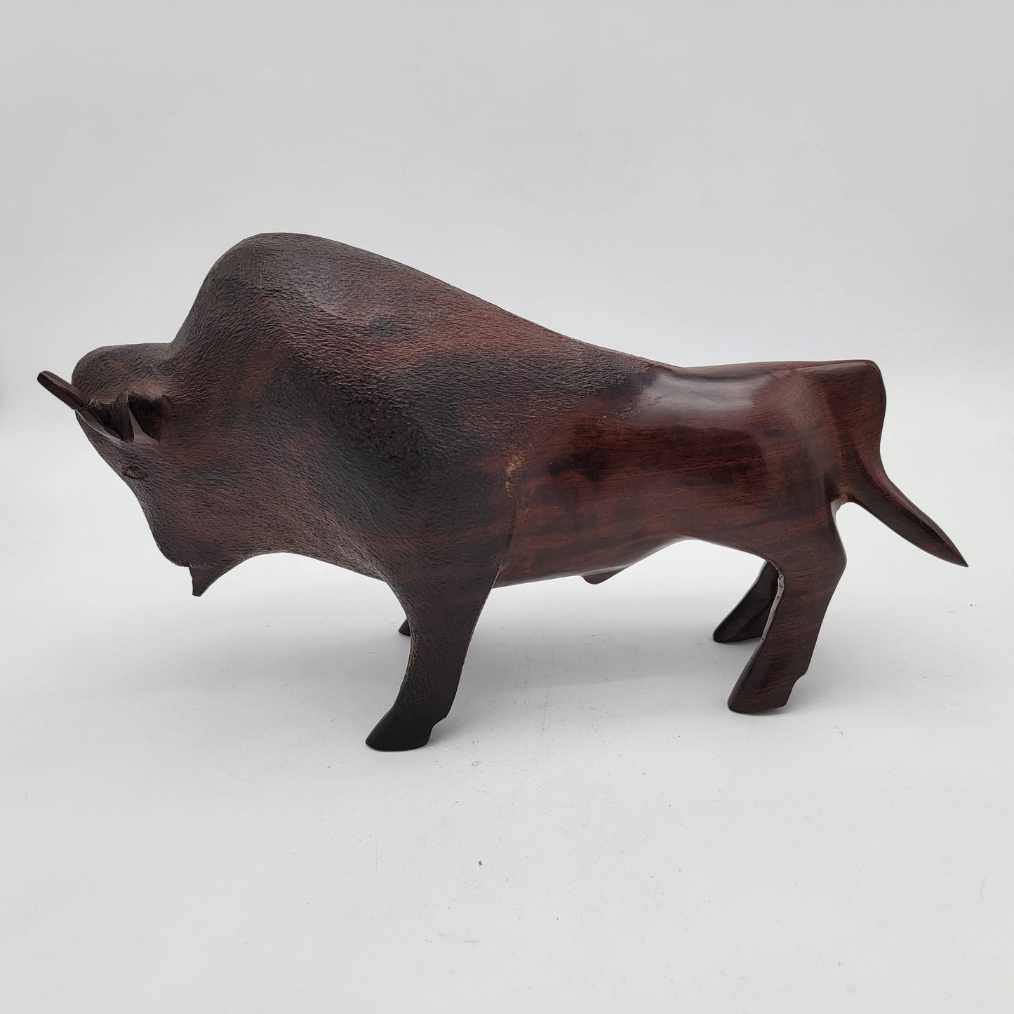 Large Ironwood Buffalo Sculpture - as found