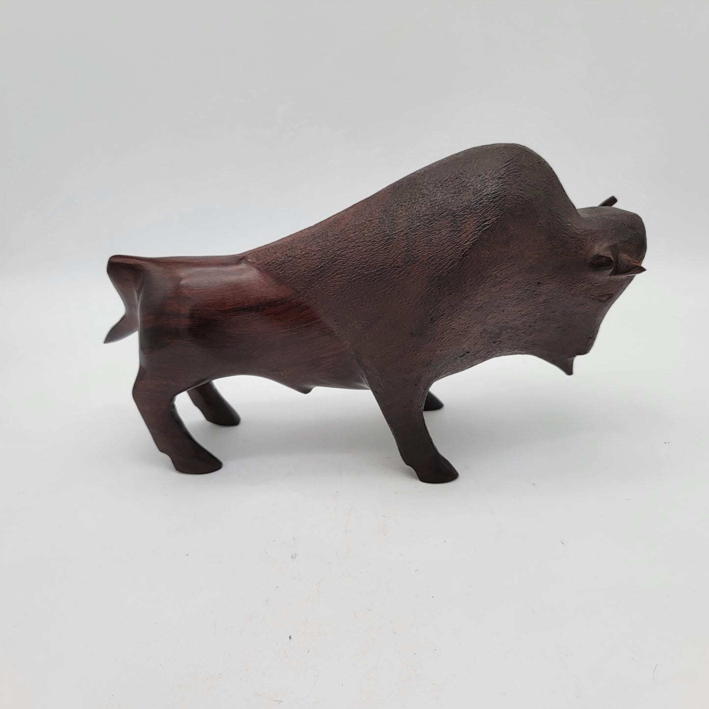 Large Ironwood Buffalo Sculpture - as found