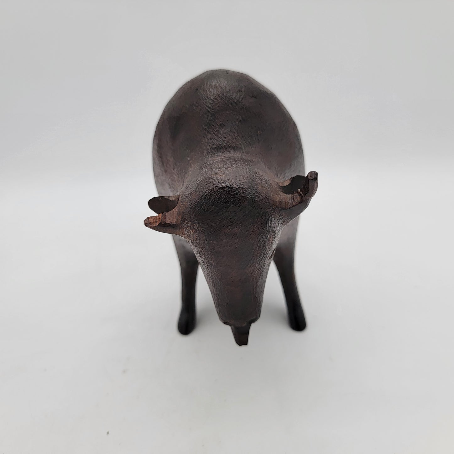 Large Ironwood Buffalo Sculpture - as found