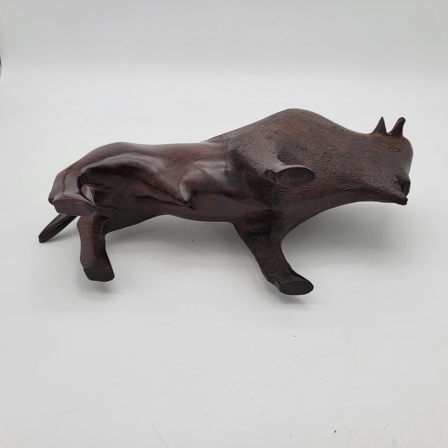 Large Ironwood Buffalo Sculpture - as found