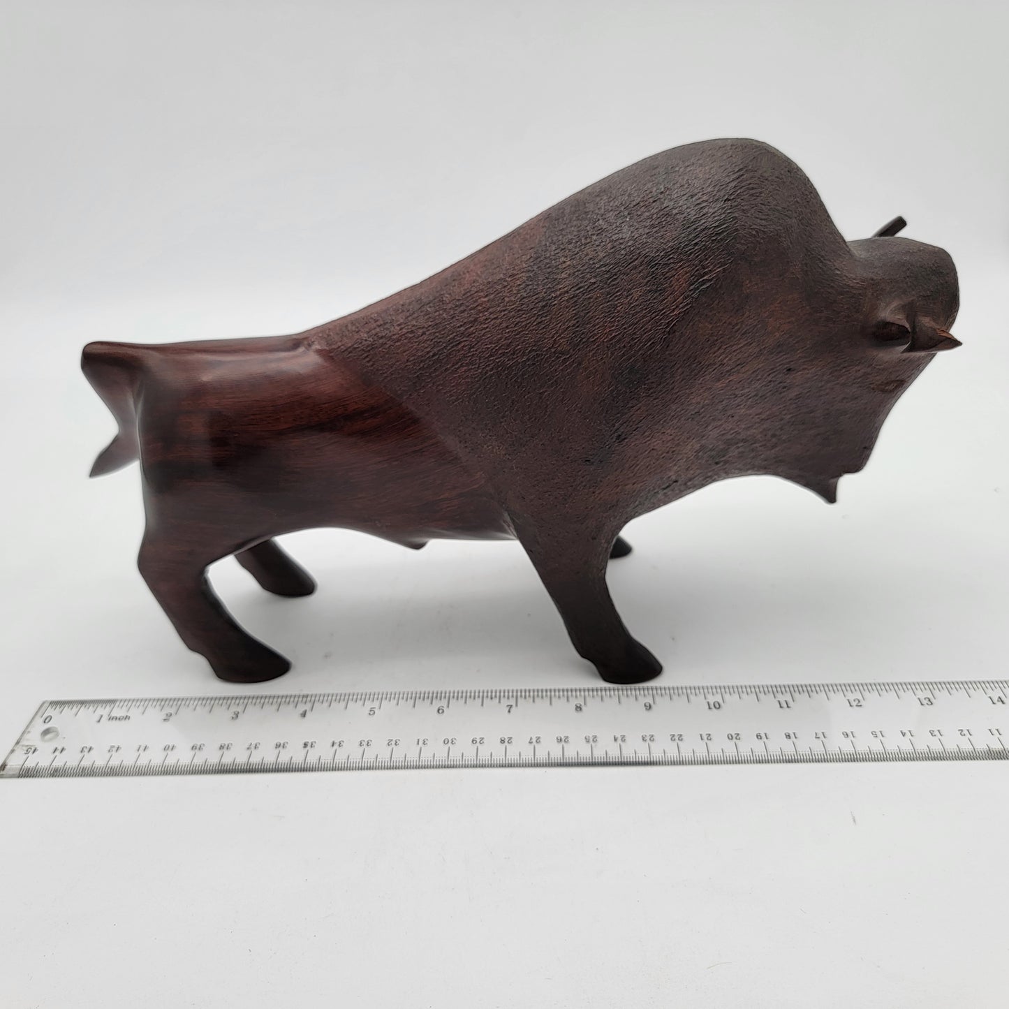 Large Ironwood Buffalo Sculpture - as found