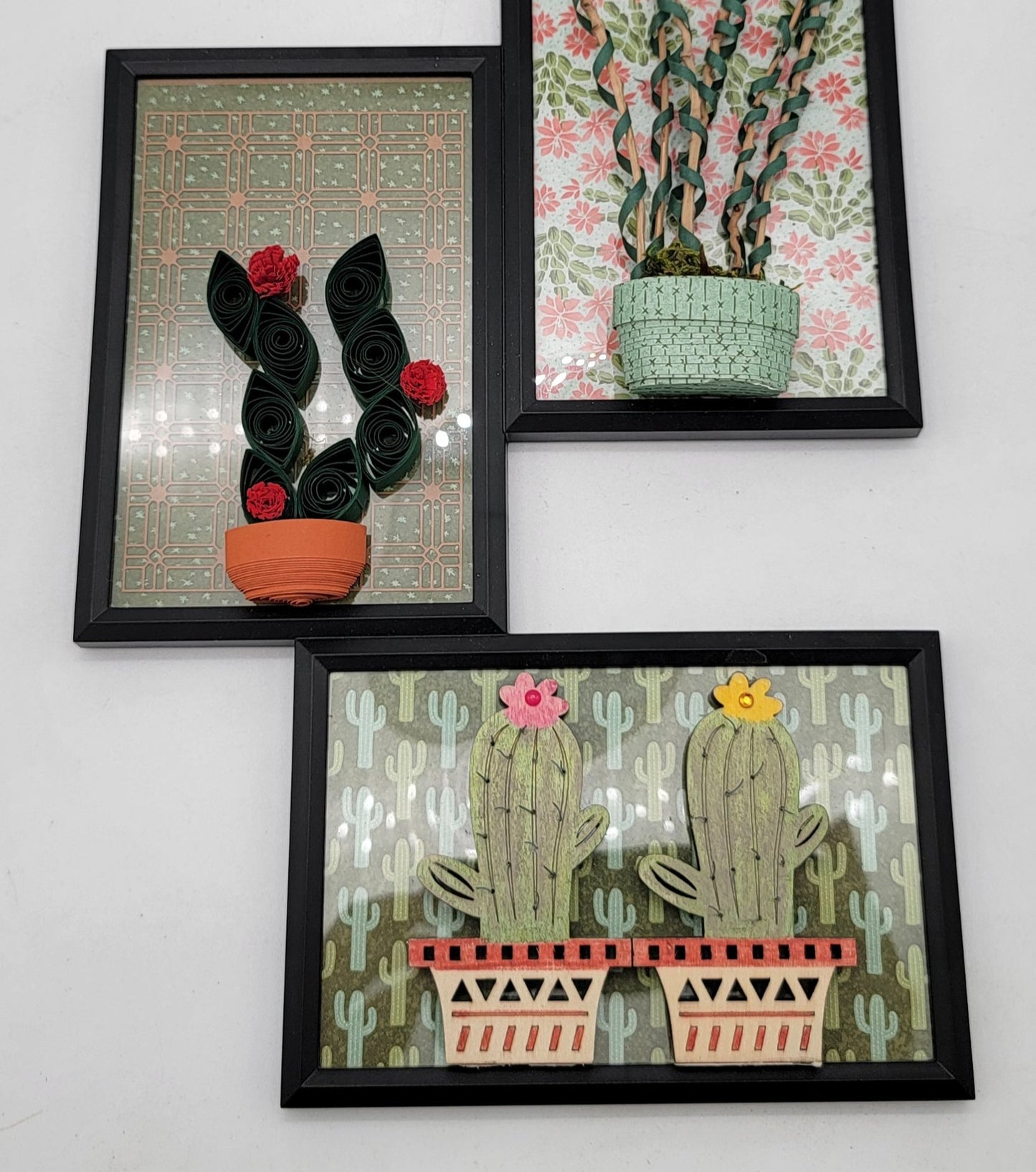 OOAK Handmade Cactus Succulent Art Collage